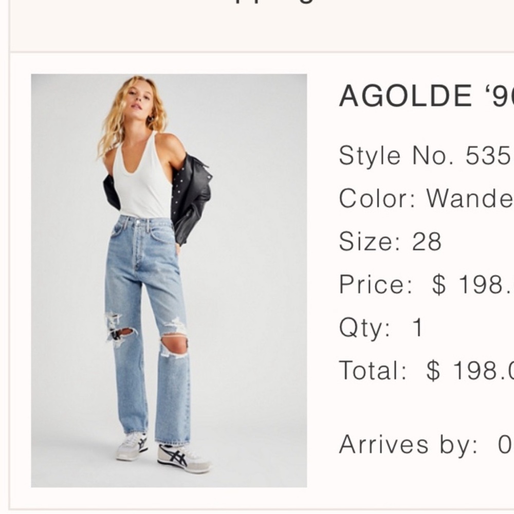 AGOLDE '90s Ripped Blue Jeans
